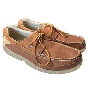 Sperry Top-Sider Mens Boat Deck Shoe Brown Leather Sz 11 Classic Preppy Nautical